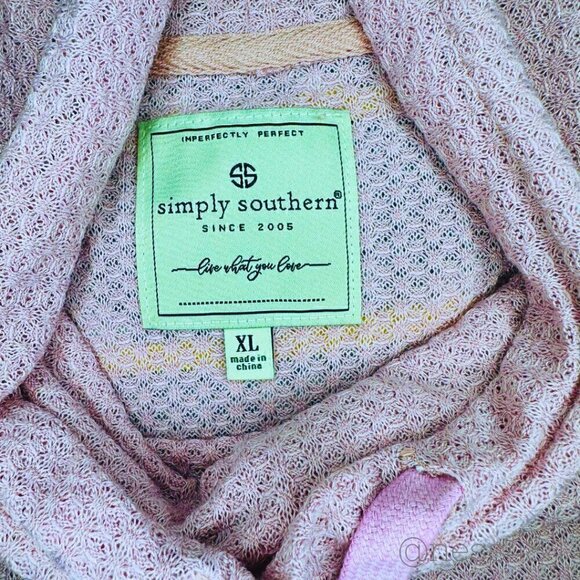 NWT Simply Southern Purple Knit Pullover Size XL - Picture 4 of 6